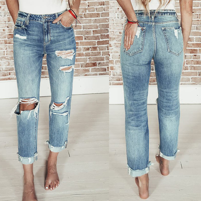 High Rise Straight Mom Jeans